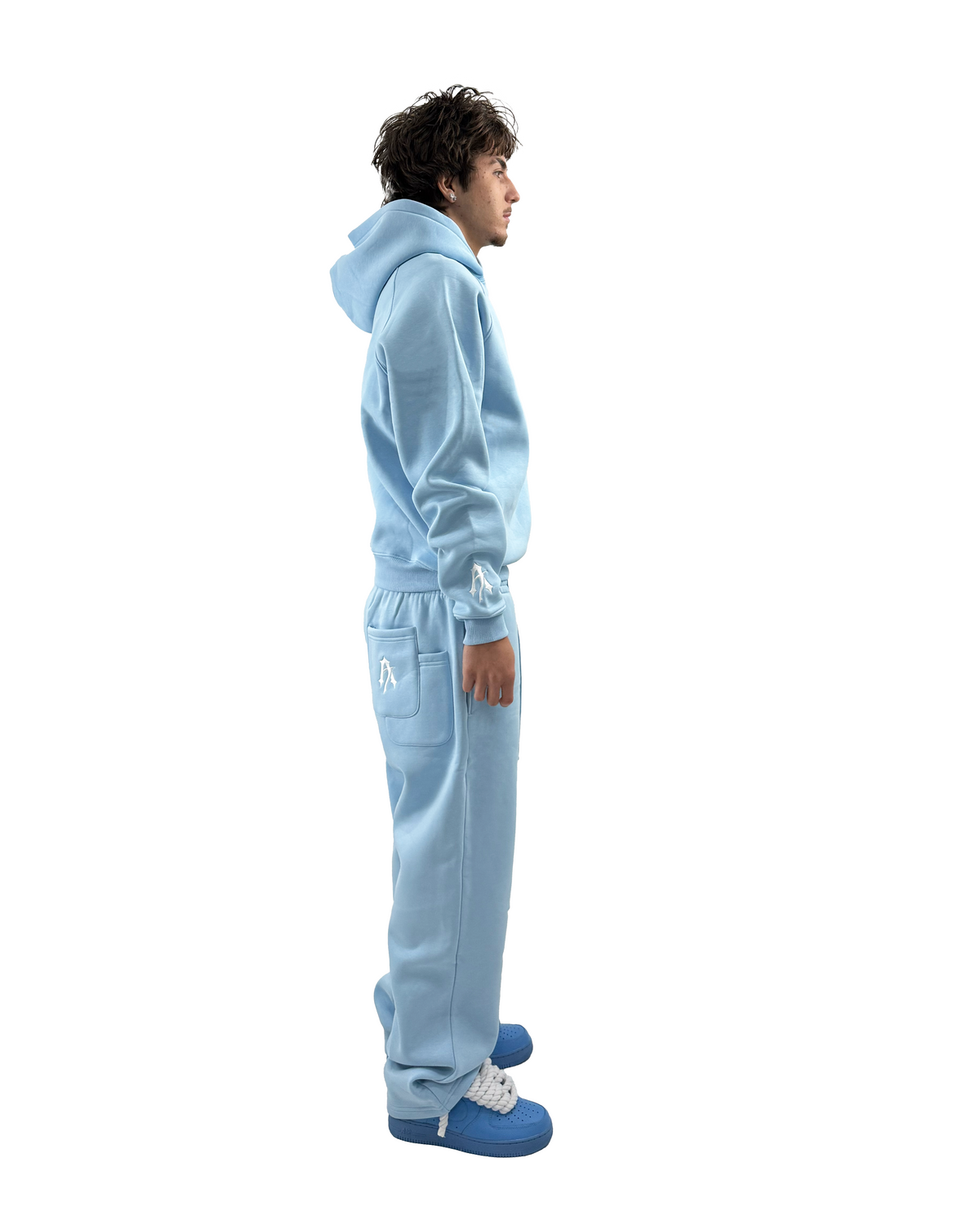 départ Hoodie Babyblau 450GSM