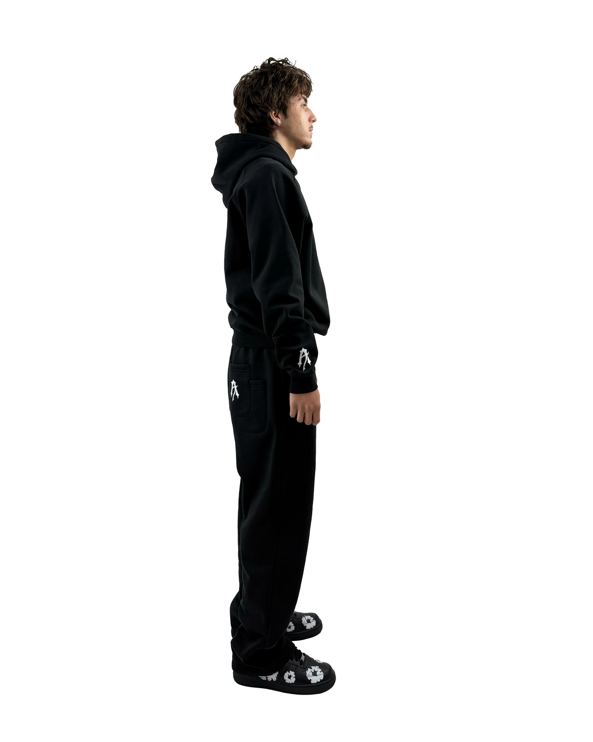 départ Hoodie Schwarz 450GSM